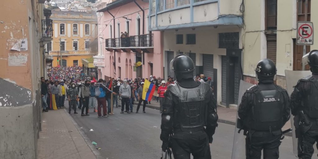 Imagen: Primicias Ec. Protestas en octubre 2019 Ecuador.