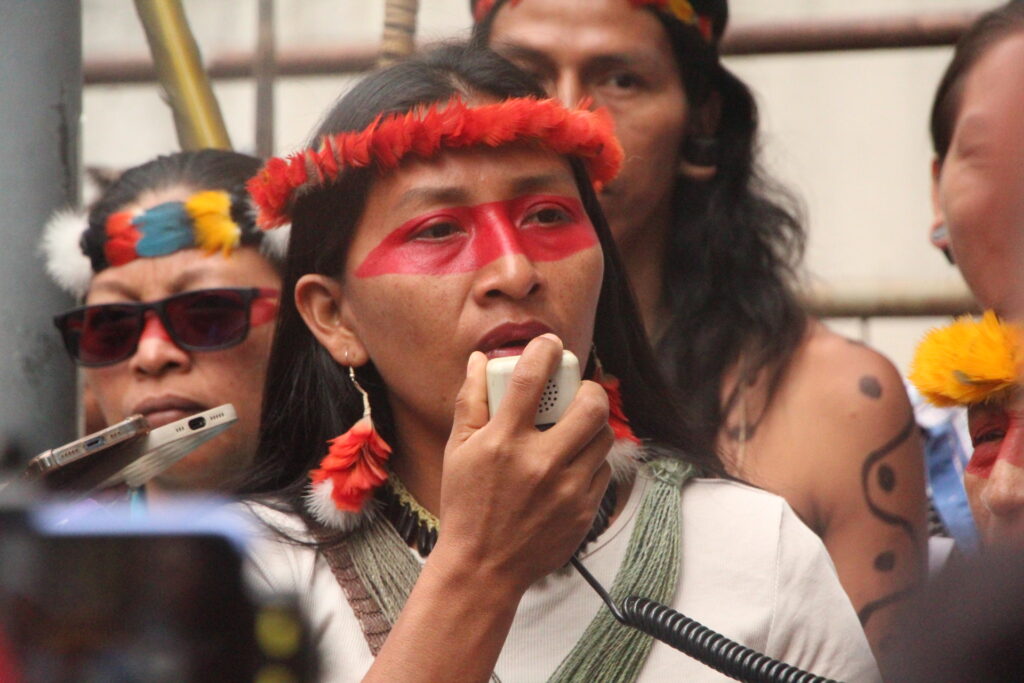 Silvana Nihua, presidenta de la Organización Waorani de Pastaza. Foto: Yuli Gaona.